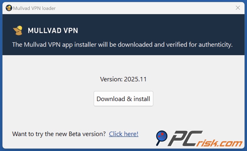 Mullivad installeren