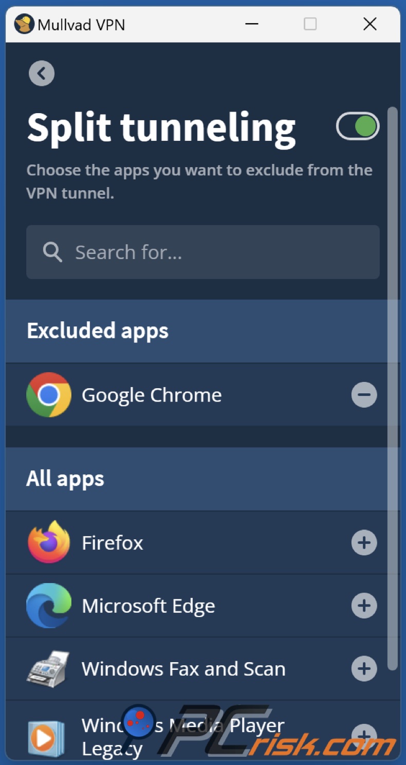 Mullivad Gesplitste tunneling