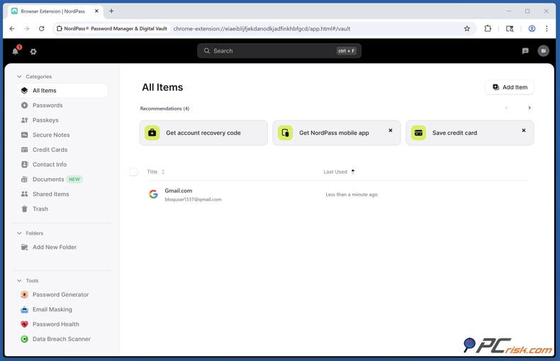 Nordpass wachtwoordbeheerder