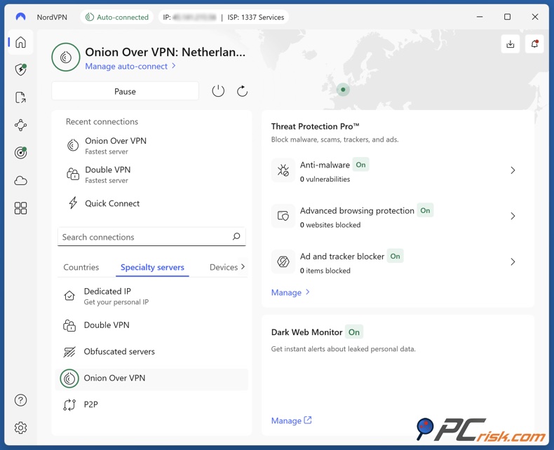 NordVPN Onion Over VPN