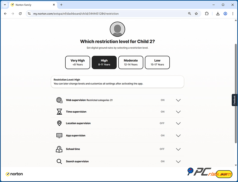 Norton AntiVirus Kinderbescherming
