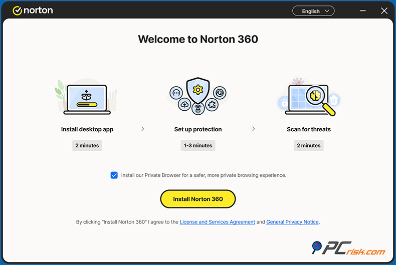Norton 360 Deluxe Setup installeren