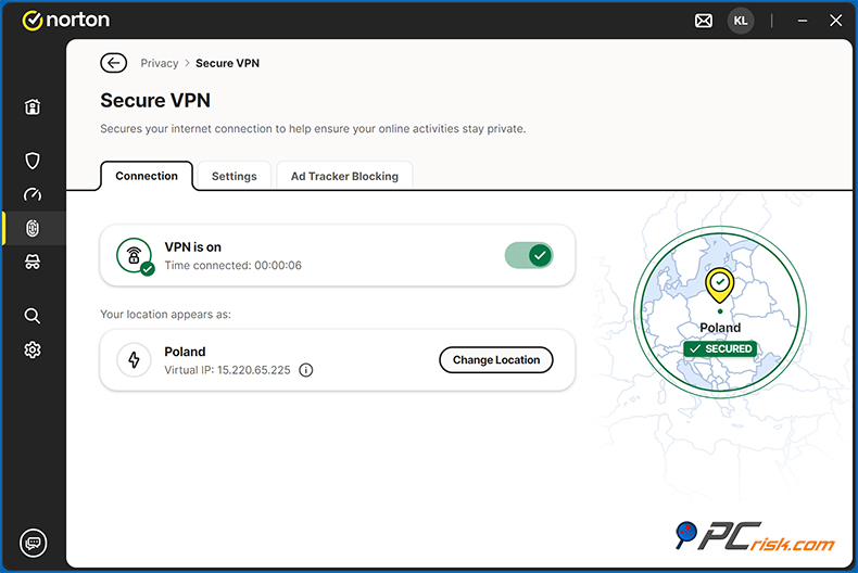 Norton 360 Deluxe Veilig VPN