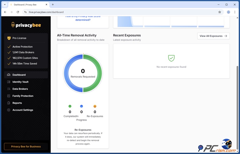 Privacy Bee Recente blootstellingen