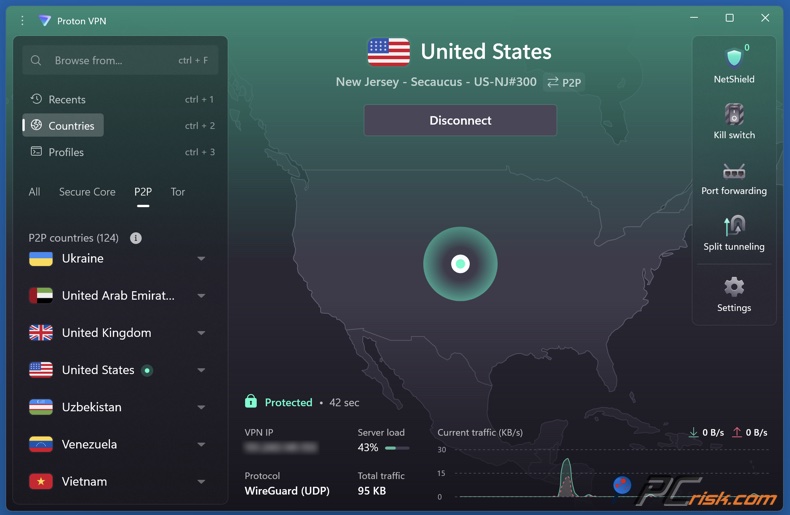 Proton VPN P2P ondersteuning