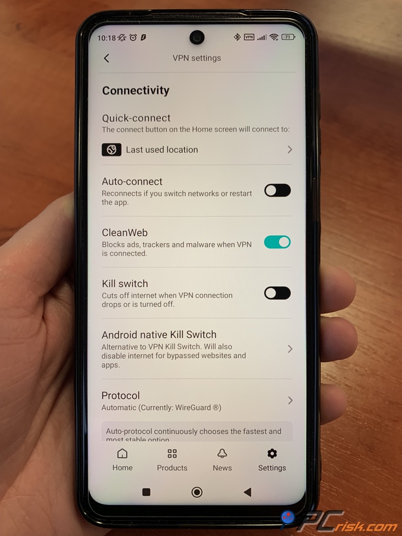 Surfshark voor Android CleanWeb