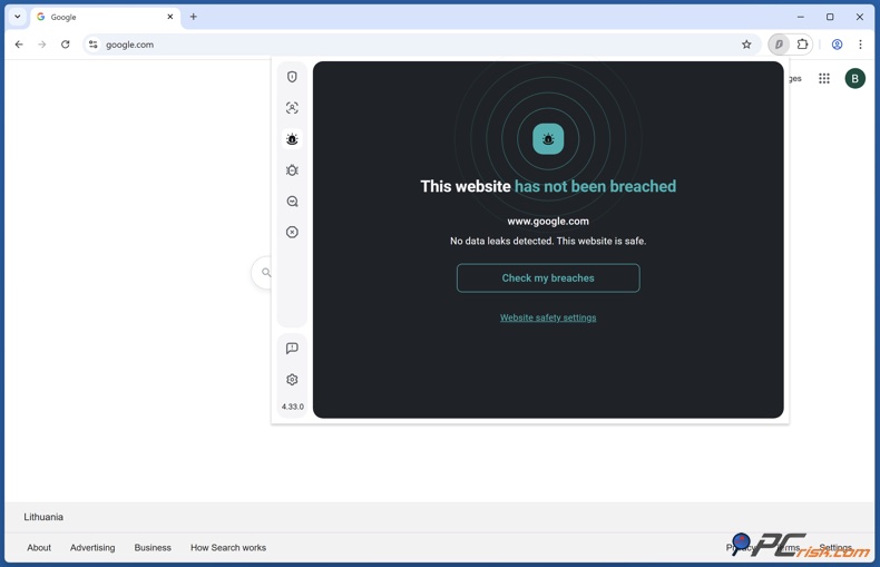 CleanWeb uitbreiding Waarschuwing