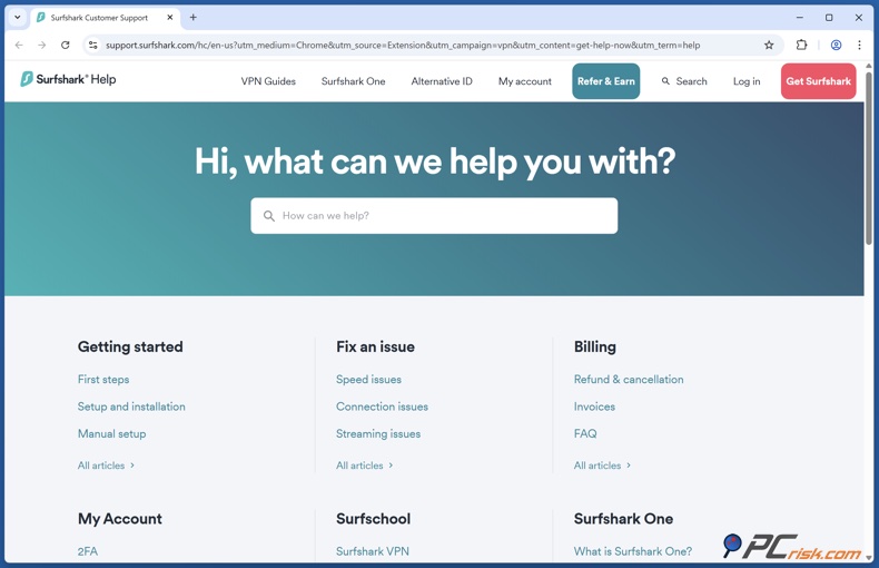 Surfshark VPN Helpcentrum