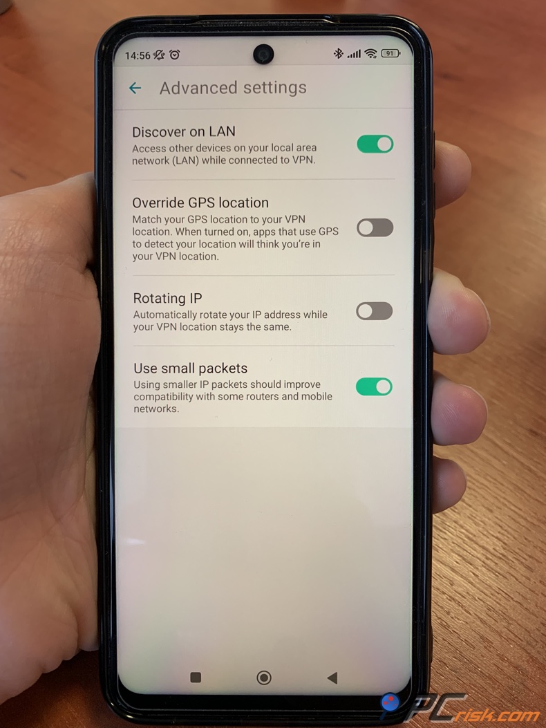 Surfshark voor Android GPS-locatie overschrijven