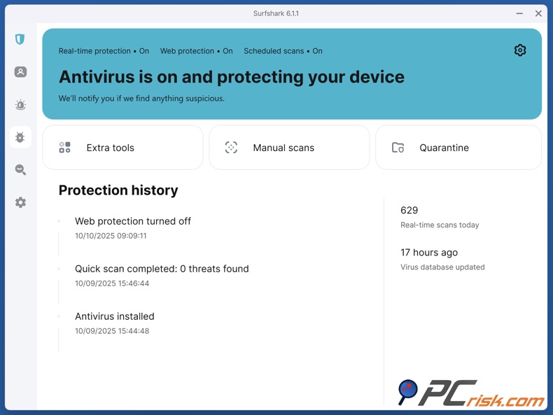 Surfshark Antivirus bescherming