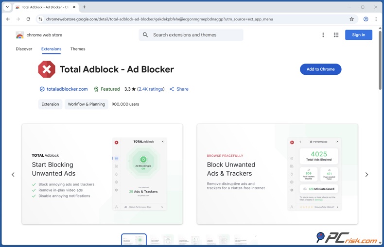 Total Adblock Chrome uitbreiding downloaden