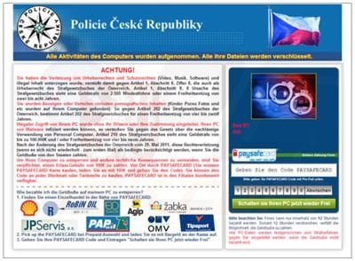 Tsjechië browser geblokkeerd