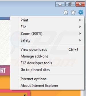 Verwijder Highlightly uit de Internet Explorer extensies stap 1