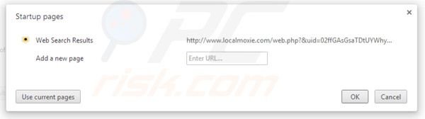 Localmoxie verwijderen als Google Chrome startpagina