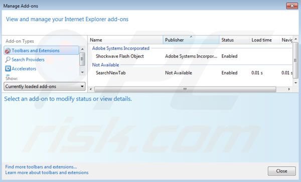 Localmoxie doorverwijzing verwijderen uit de Internet Explorer lijst met extensies