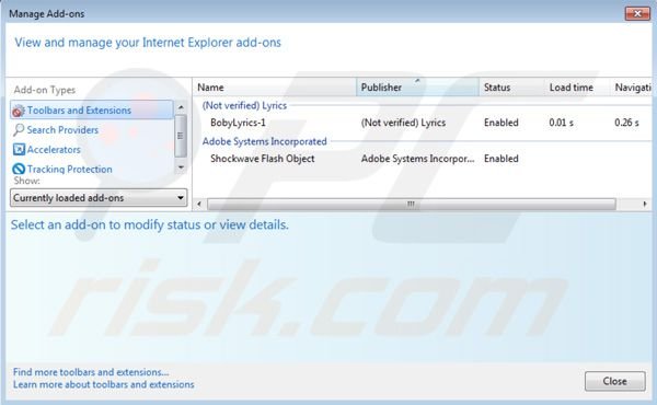 Verwijder Nav Links uit Internet Explorer