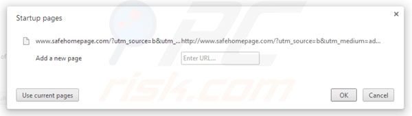Safehomepage startpagina in Google Chrome