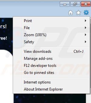Verwijder Websteroids uit Internet Explorer stap 1