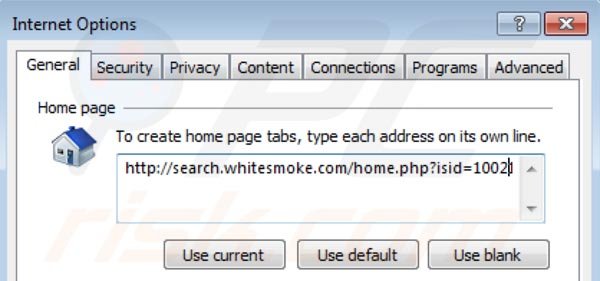 Verwijder de search.whitesmoke.com doorverwijzing als startpagina in Internet Explorer