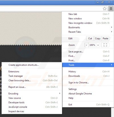 Verwijder costmin uit de Google Chrome extensies stap 1