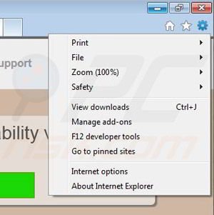 Verwijder Fortunitas uit Internet Explorer stap 1