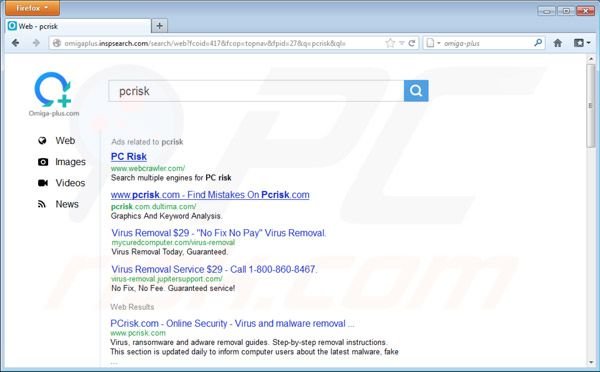 inspsearch.com doorverwijzing virus