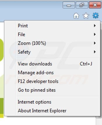 Verwijder Pirrit Suggestor uit Internet Explorer stap 1