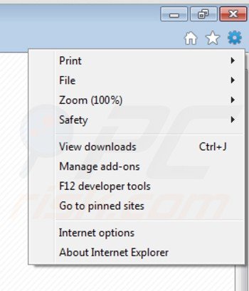 Verwijder de safeweb app uit Internet Explorer stap 1