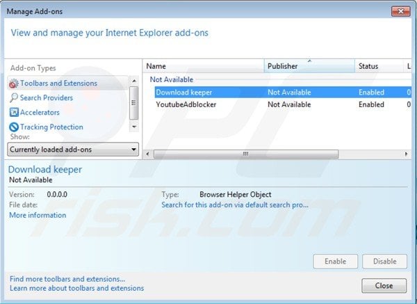 Verwijder de safeweb app uit Internet Explorer stap 2
