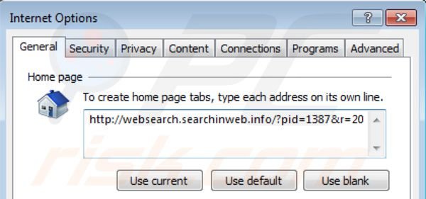 Verwijder websearch.searchinweb.info als startpagina in Internet Explorer