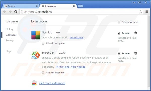 Verwijder de shopping helper smartbar uit de Google Chrome extensies