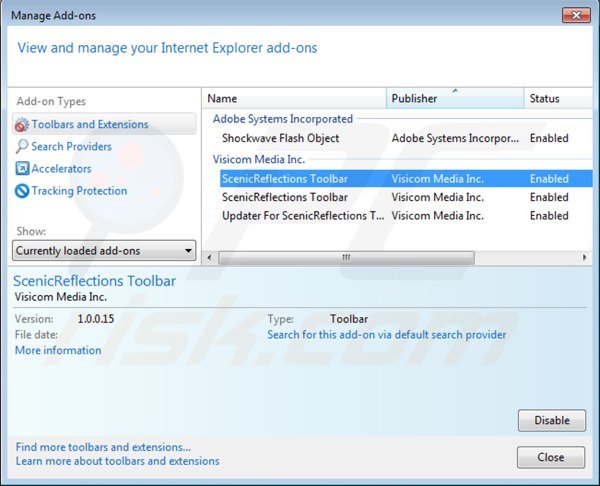 Verwijder aan allmyweb.com gerelateerde Internet Explorer extensies