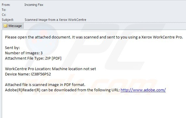 Besmette email berichten gebruikt voor de verspreiding van de cryptodefense ransomware