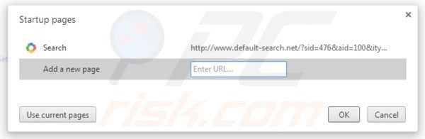 Verwijder default-search.net als startpagina in Google Chrome