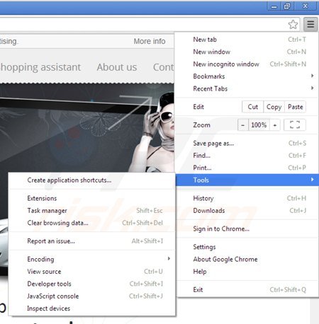 Verwijder lollipop advertenties uit Google Chrome stap 1