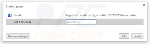 Verwijder start.qone8.com als startpagina in Google Chrome