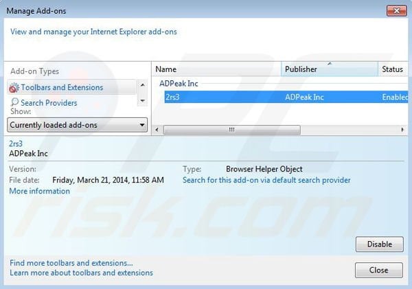 Verwijder RR Savings uit Internet Explorer stap 2