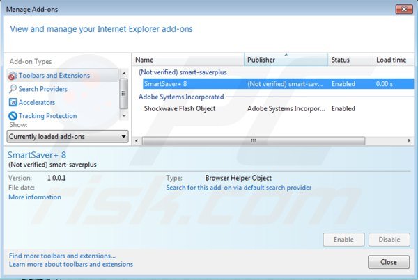 Verwijder smartsaver uit Internet Explorer stap 2