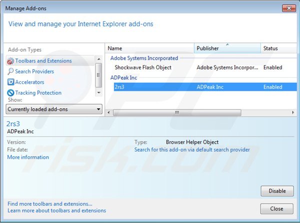 Verwijder supra savings uit Internet Explorer stap 2