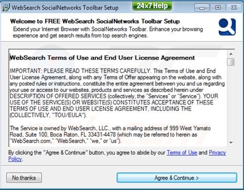 websearch toolbar installer