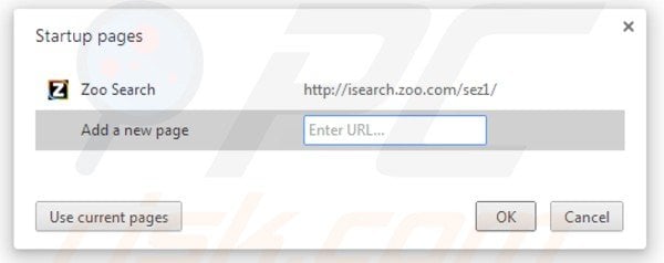 Verwijder isearch.zoo.com als startpagina in Google Chrome