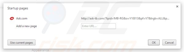 Verwijder ask-tb.com als startpagina in Google Chrome