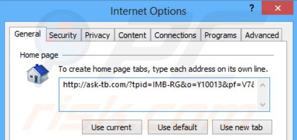 Verwijder ask-tb.com als startpagina in Internet Explorer