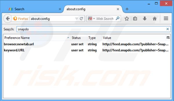 Verwijder browse-search.com als standaard zoekmachine in Mozilla Firefox