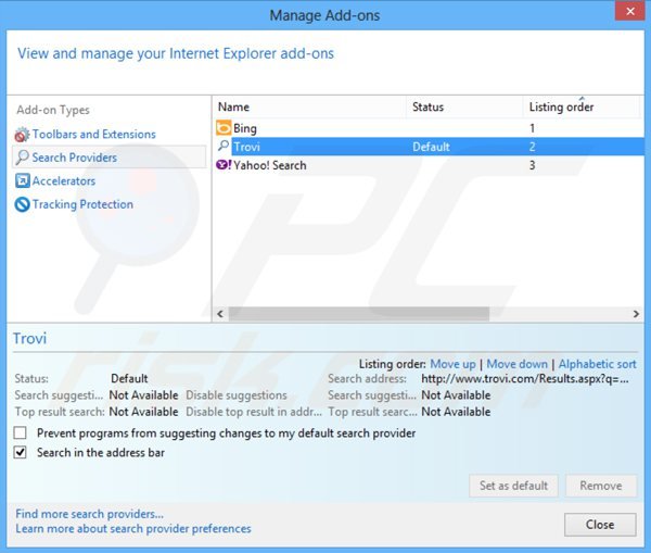 Verwijder de client connect ltd browser hijacker als standaard zoekmachine in Internet Explorer 