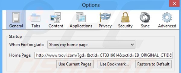 Verwijder de client connect ltd browser hijacker als startpagina in Mozilla Firefox 