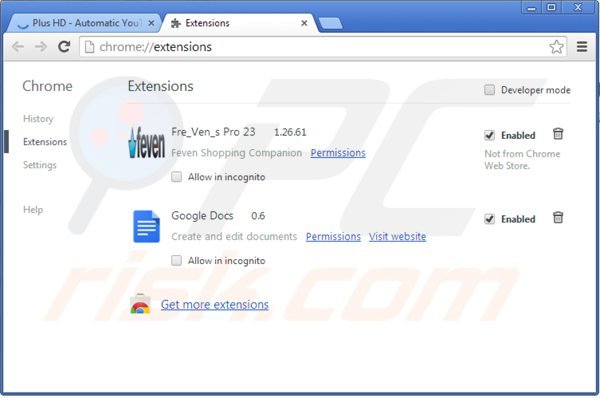 Verwijder cliphd advertenties uit Google Chrome stap 2
