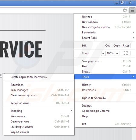 Verwijder dailyofferservice advertenties uit Google Chrome stap 1