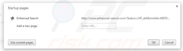 Verwijder enhanced-search.com als startpagina in Google Chrome