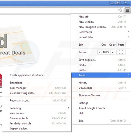 Verwijder interyield advertenties uit Google Chrome stap 1